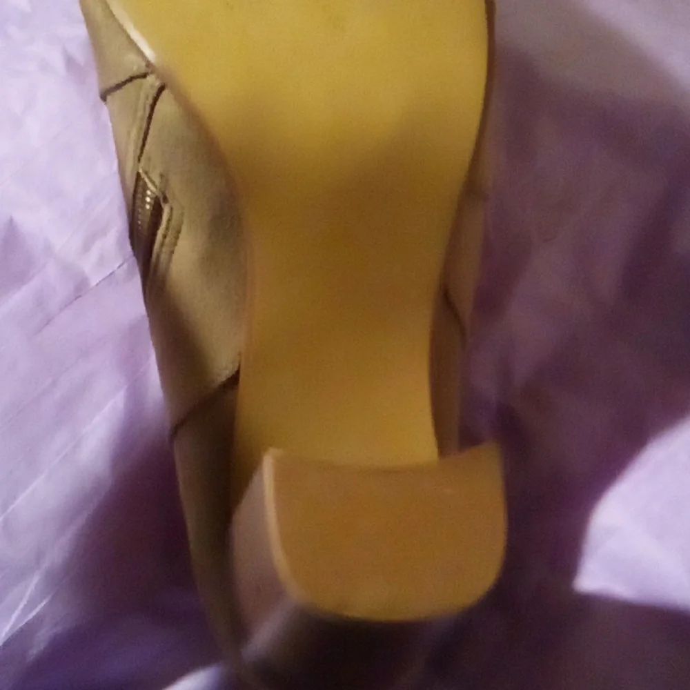 Kaari Blue Studded Heeled Boots Size 9
